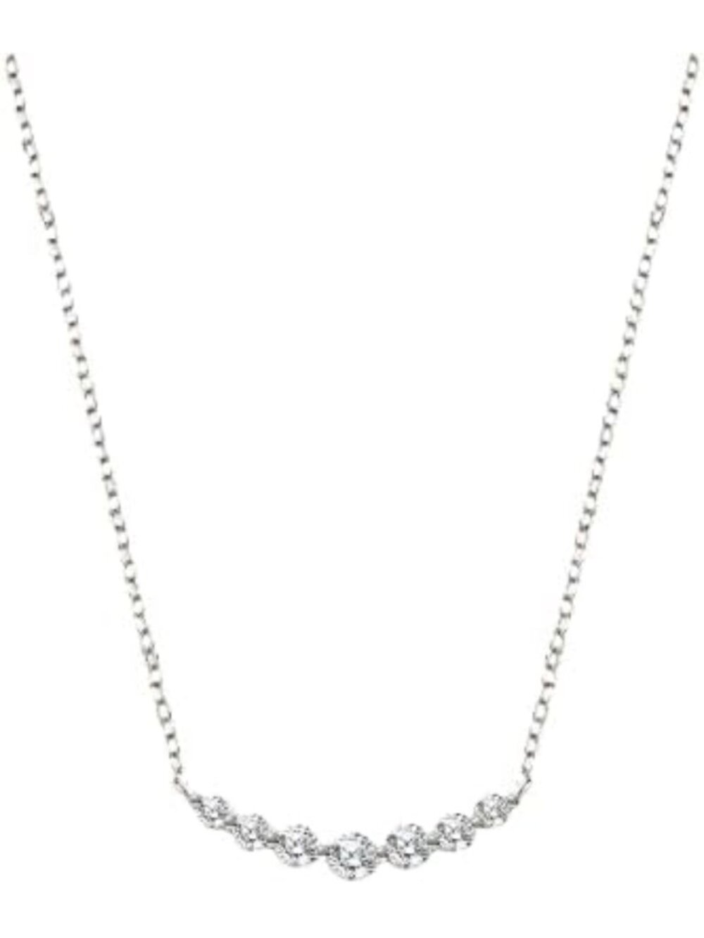 Elegant 18K Gold Plated Classic Arc Diamond Necklace for Women - Stylish Jewelry